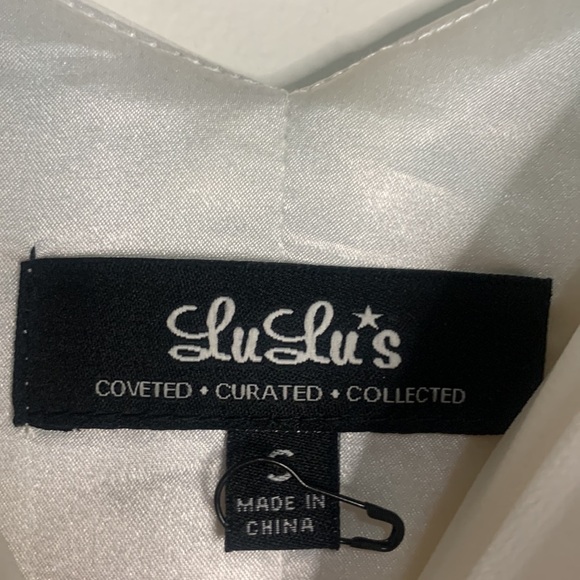 Lulu,s Ocean of Elegance Ivory Maxi Dress size S white - Picture 6 of 10